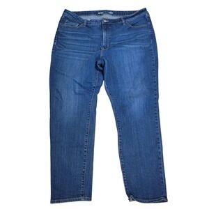 Old Navy OG Straight Jeans Womens 18 Blue High Rise
